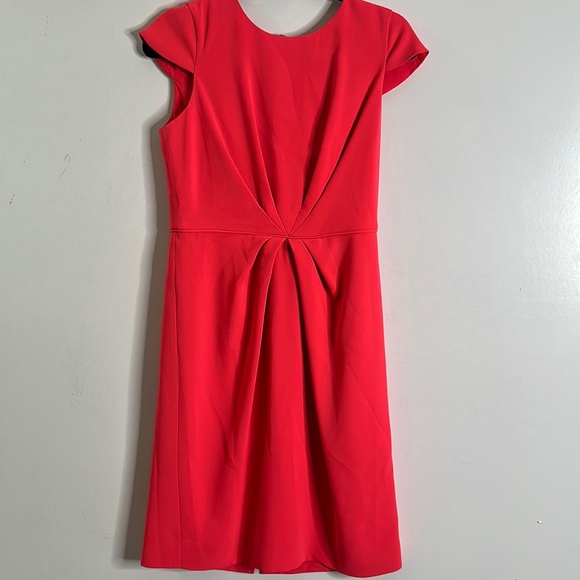 J crew pleated front knee high sheath pink dress size 4 - Picture 3 of 8